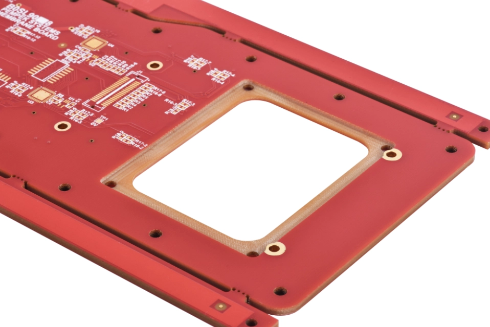 Industrial 2-Layer FR4 PCB Manufacturing| Red Solder mask | Hard Gold Finish