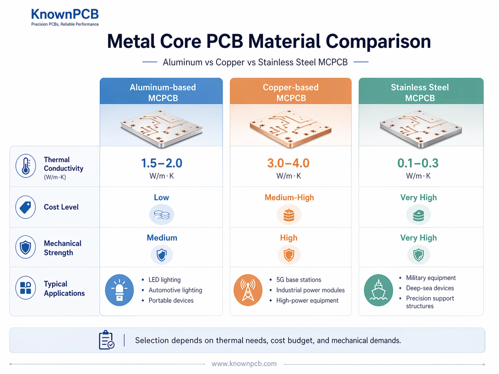 Metal Core PCB Material Selection
