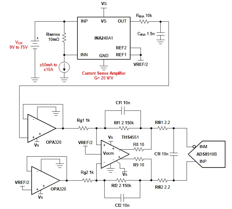 10A Battery Current-Sense PCB