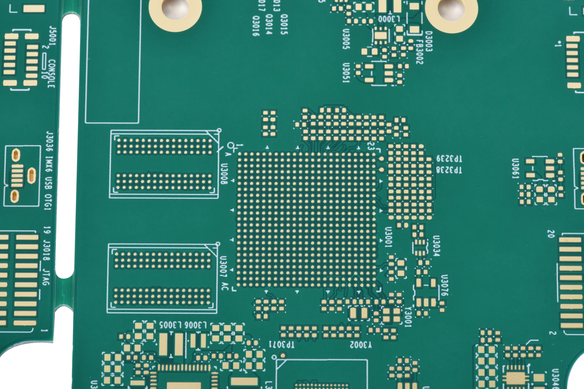 pads, vias, and copper features on a multilayer pcb Pads, vias, and copper features on a multilayer PCB