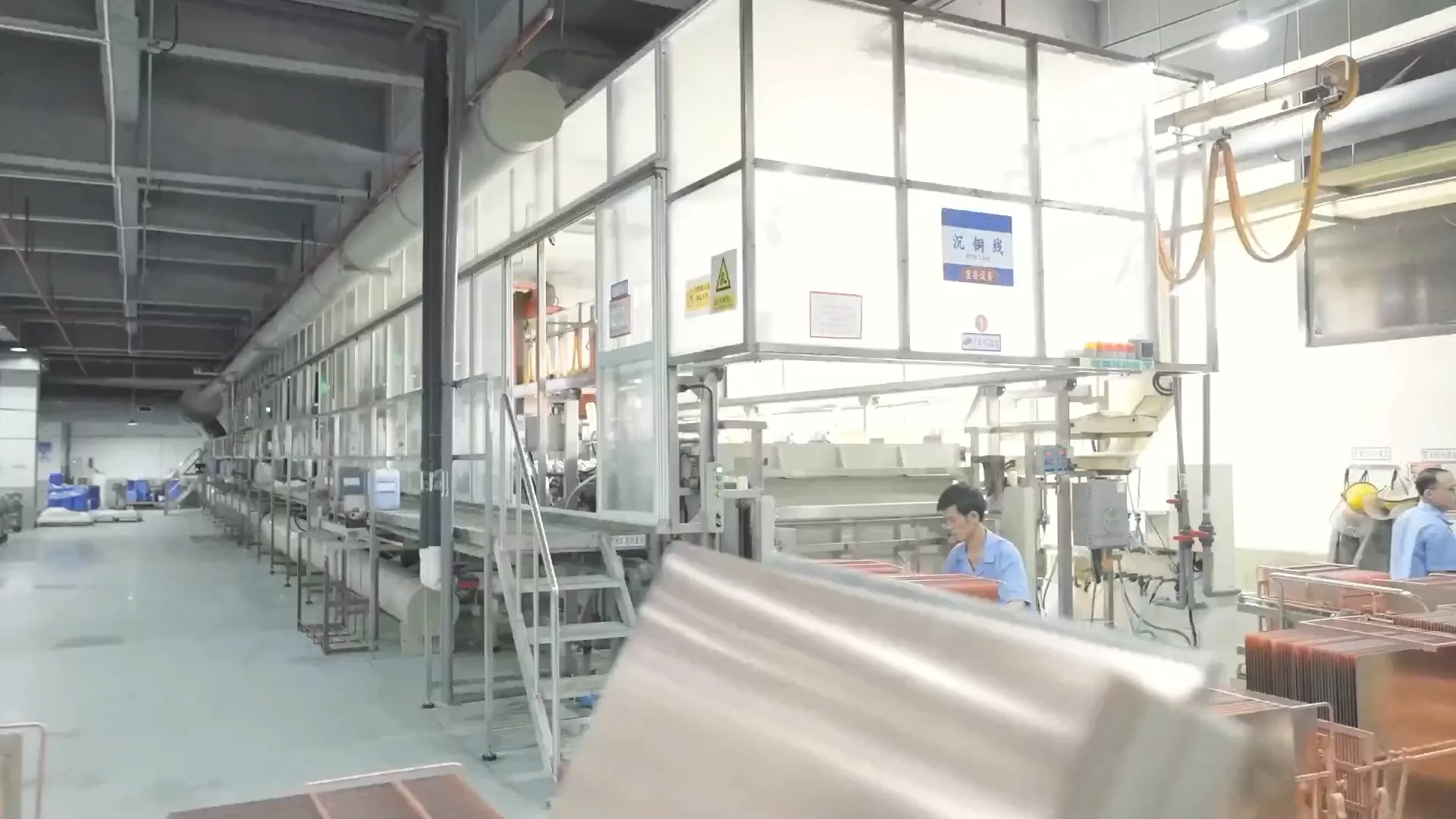 pcb plated-through-hole metallization production line before later copper build-up PCB plated-through-hole metallization production line before later copper build-up