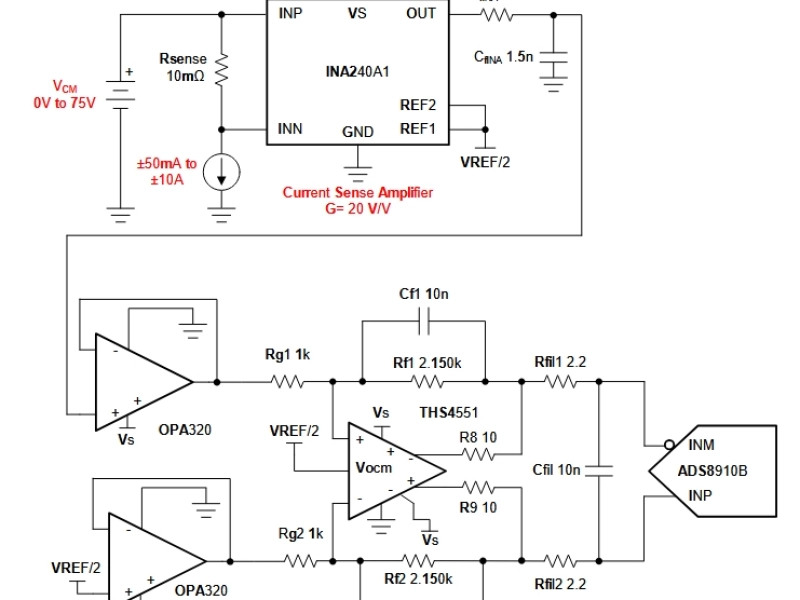 10A Battery Current-Sense PCB